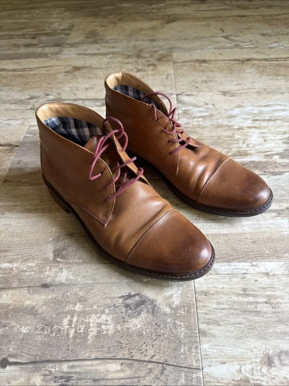 BOSTONIAN Commonwealth Brown Leather Chukka Boots Men’s 8.5M